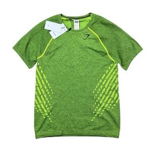 Gymshark Circuit Seamless T Shirt Men's Large Green Workout Gym David Laid NWT